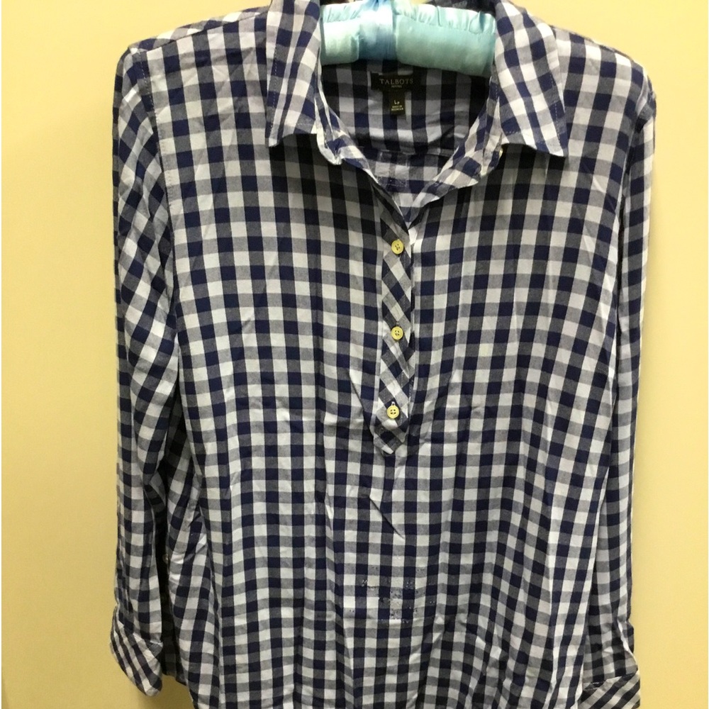 Talbots long sleeve pullover blouse
